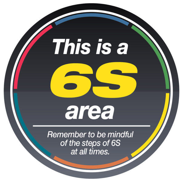 6S Area Sign
