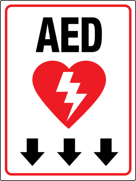 AED Below Wall Signs