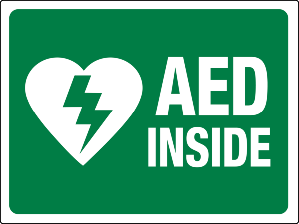 AED Inside Green and White Large