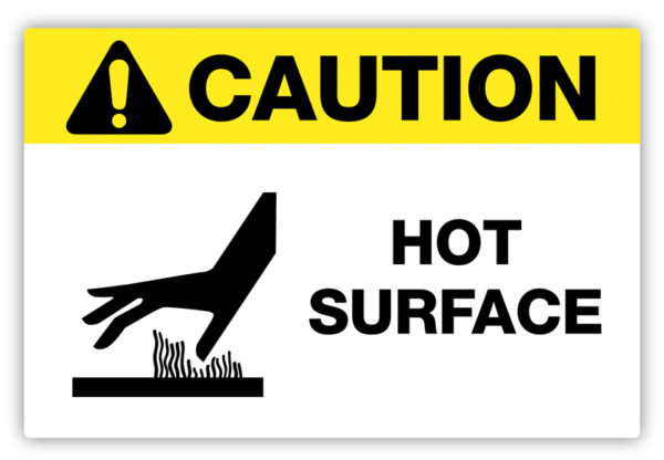 Caution – Hot Surface Label