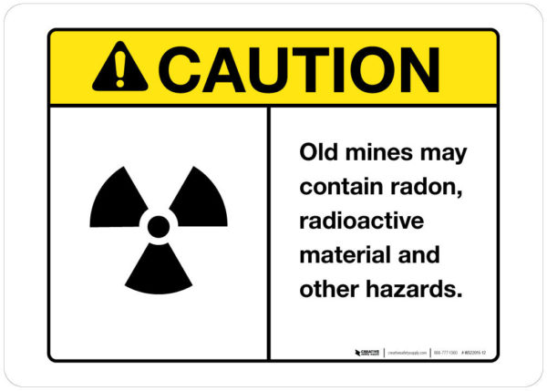 Caution – Old Mine Hazards – Wall Sign