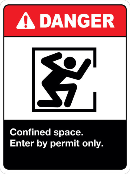 Confined Space Enter by Permit Only