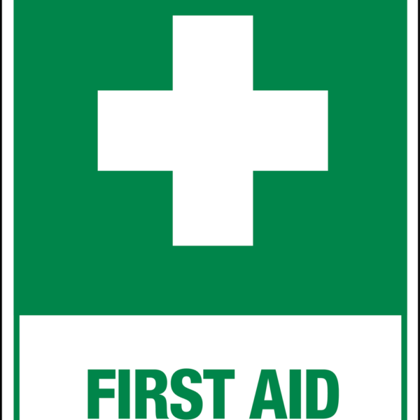 Cross First Aid Sign Green - PHS Safety