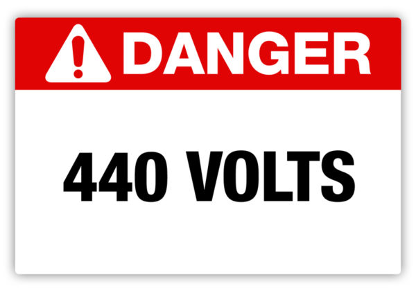 Danger – 440 Volts Label