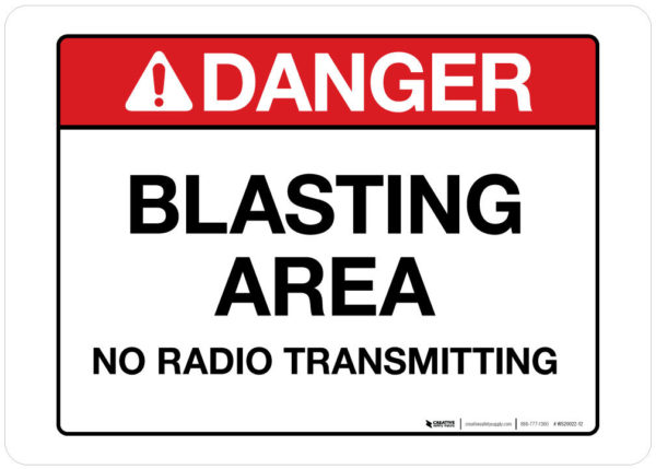 Danger – Blasting Area – Wall Sign