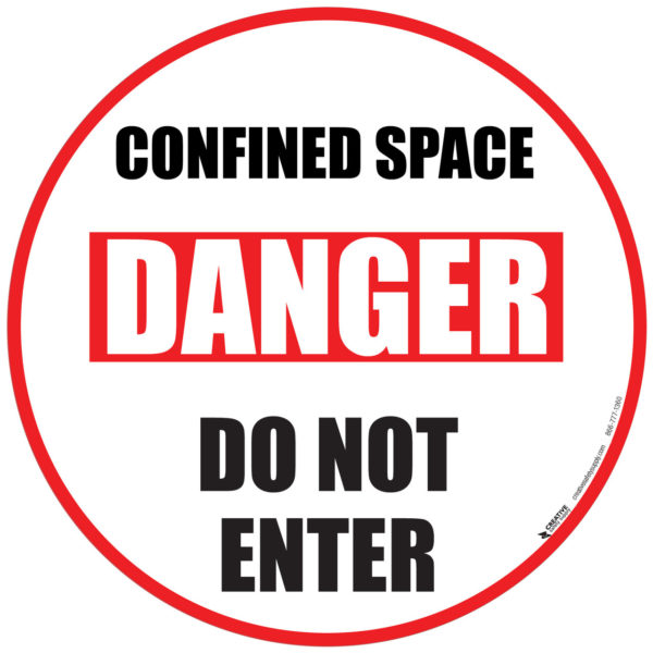 Danger Confined Space Floor Sign