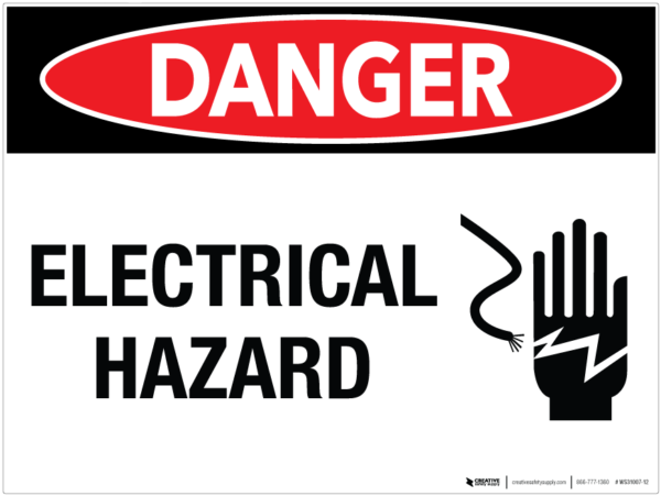Danger Electrical Hazard Wall Sign