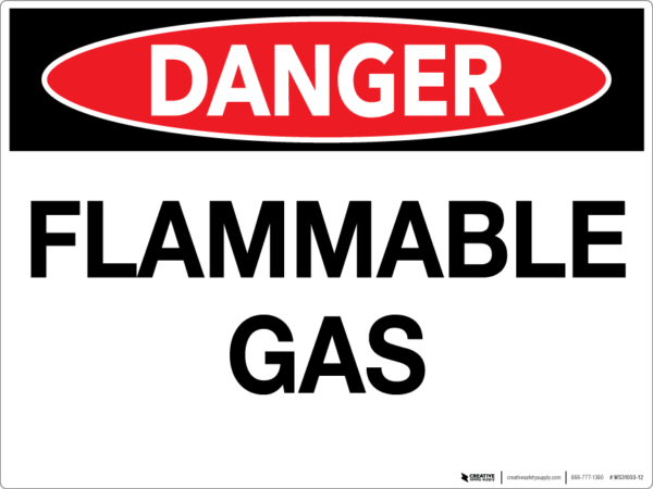 Danger: Flammable Gas – Wall Sign