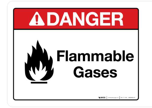 Danger – Flammable Gases – Wall Sign