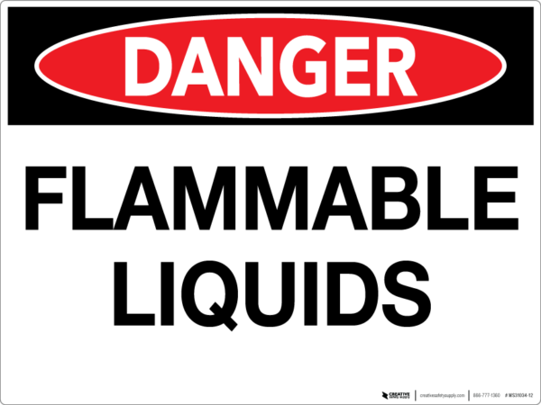 Danger: Flammable Liquids – Wall Sign