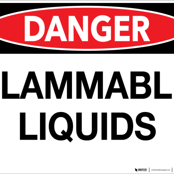 Danger: Flammable Liquids - Wall Sign - PHS Safety