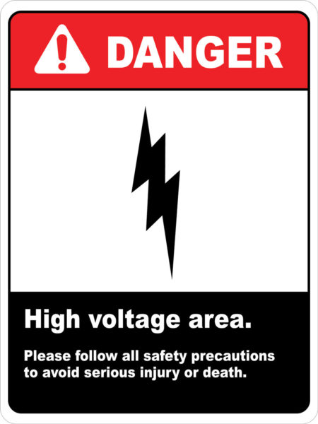 Danger High Voltage Area