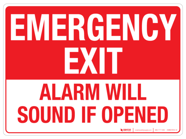 EMERGENCY EXIT Wall Sign