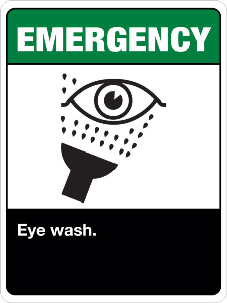 Emergency Eye Wash Station Label