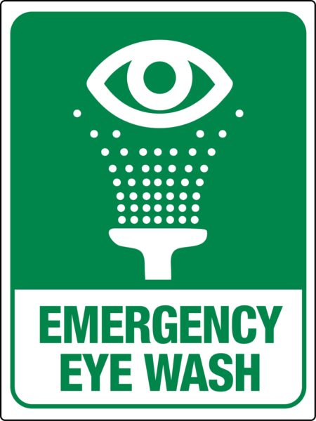 Emergency Eye Wash Station Wall Sign