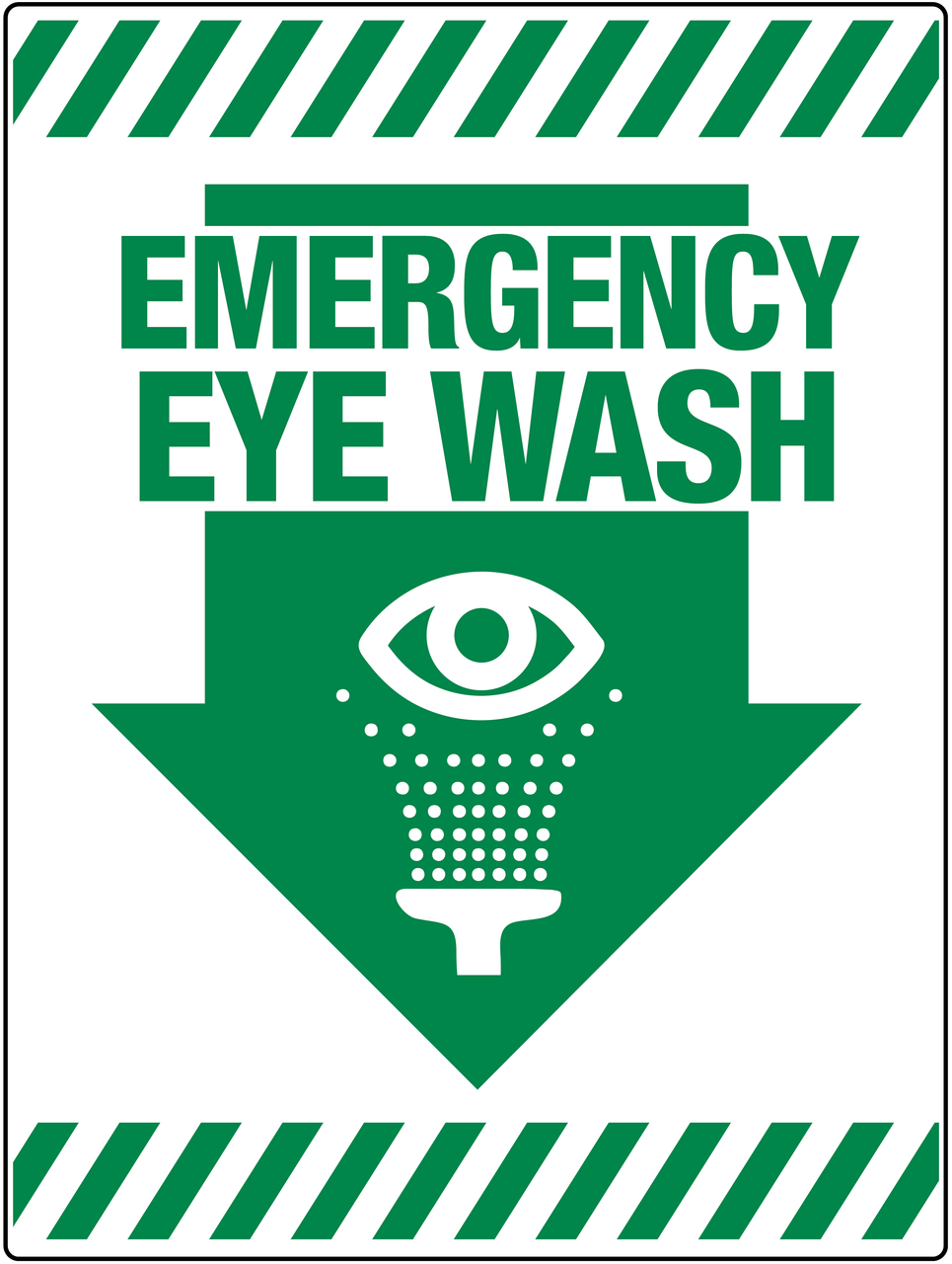 Emergency Eye Wash Wall Sign PHS Safety