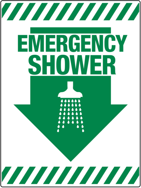 Emergency Shower Wall Sign