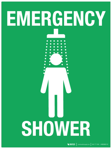 Emergency Shower – Wall Sign