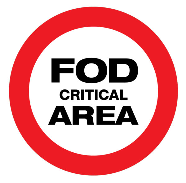 FOD Critical Area Type A (Floor Sign)