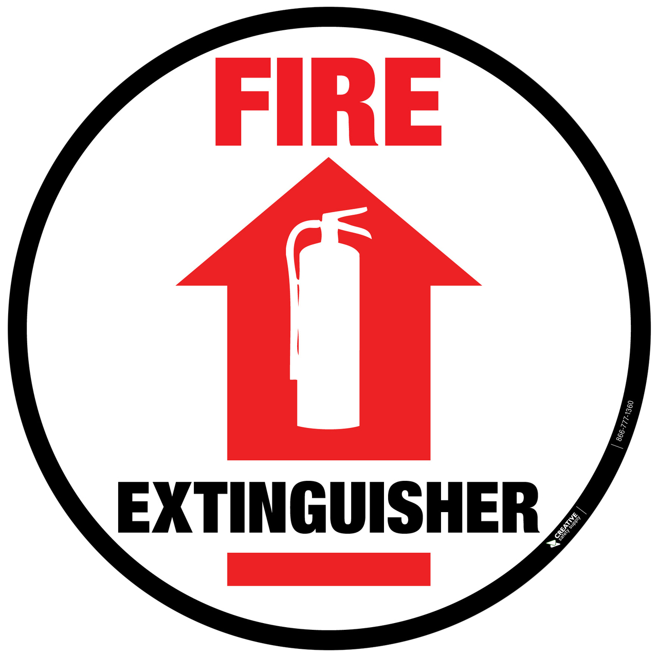 Fire Extinguisher Floor Sign PHS Safety