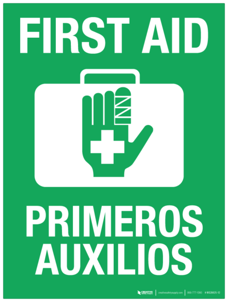 First Aid (Bilingual) – Wall Sign