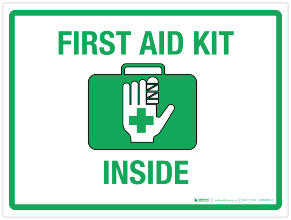 First Aid Kit Inside – Wall Sign