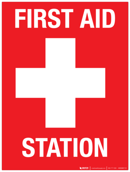 First Aid Station – Wall Sign