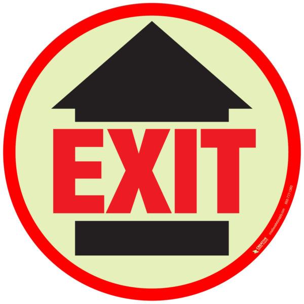 Glow: Exit Floor Sign
