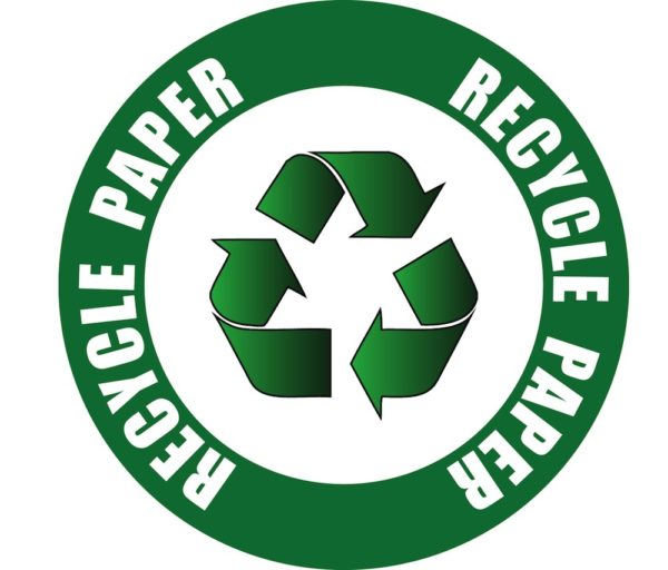 Recycle Paper Sign
