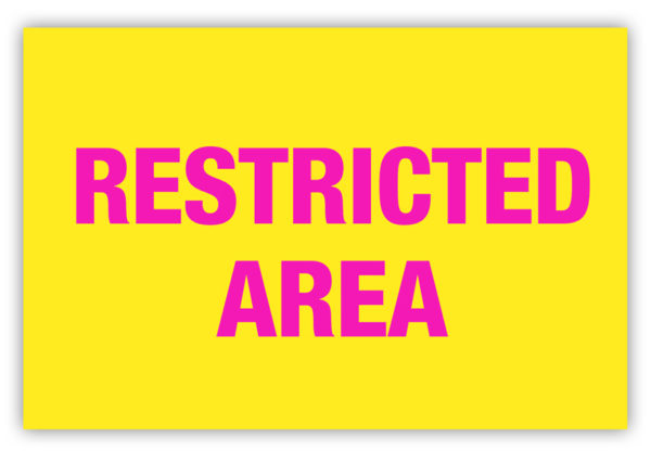 Restricted Area Label