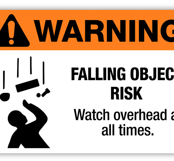 Warning - Falling Object Risk Label - PHS Safety